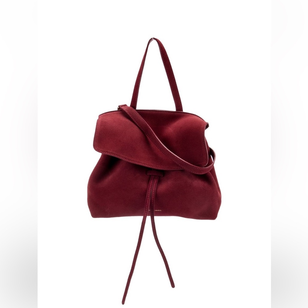 Mansur Gavriel Burgundy Shoulder Bag with Tie-Front
